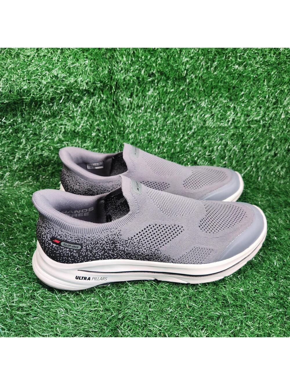 Skechers Slip-Ins Ultra Pillars Gray Slip-On Sneakers Size 10 men's